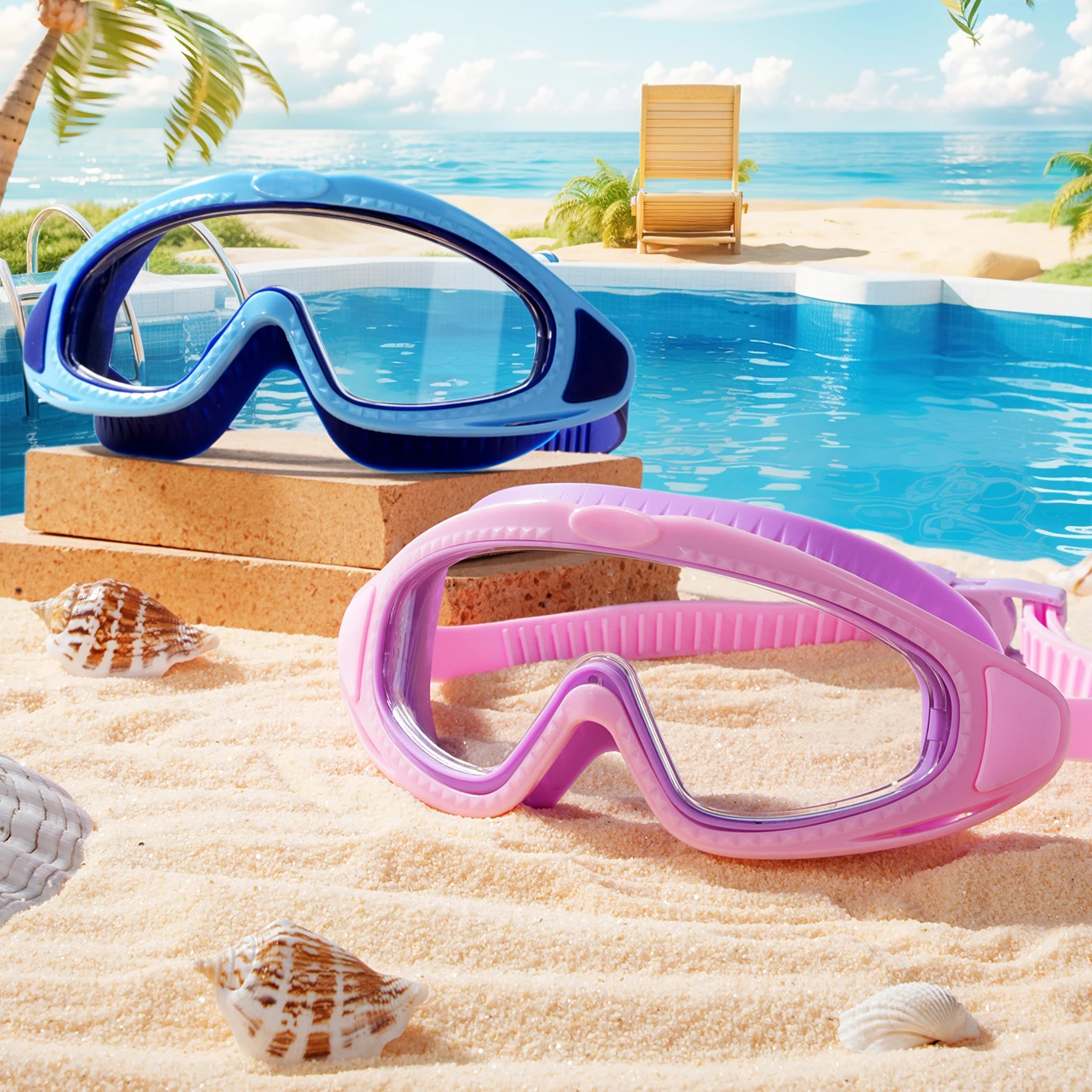 Swim Goggles Anti Fog Uv - Okulary pływackie unisex dla dorosłych z
