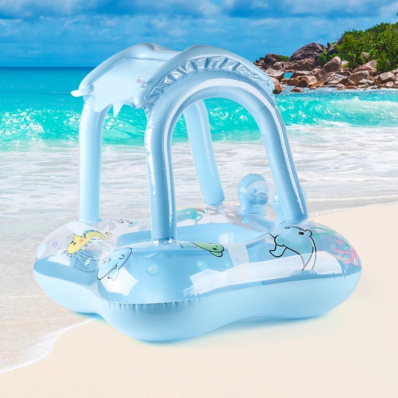 Pool Lounger Inflatable - Nadmuchiwany leżak do pływania z osłoną