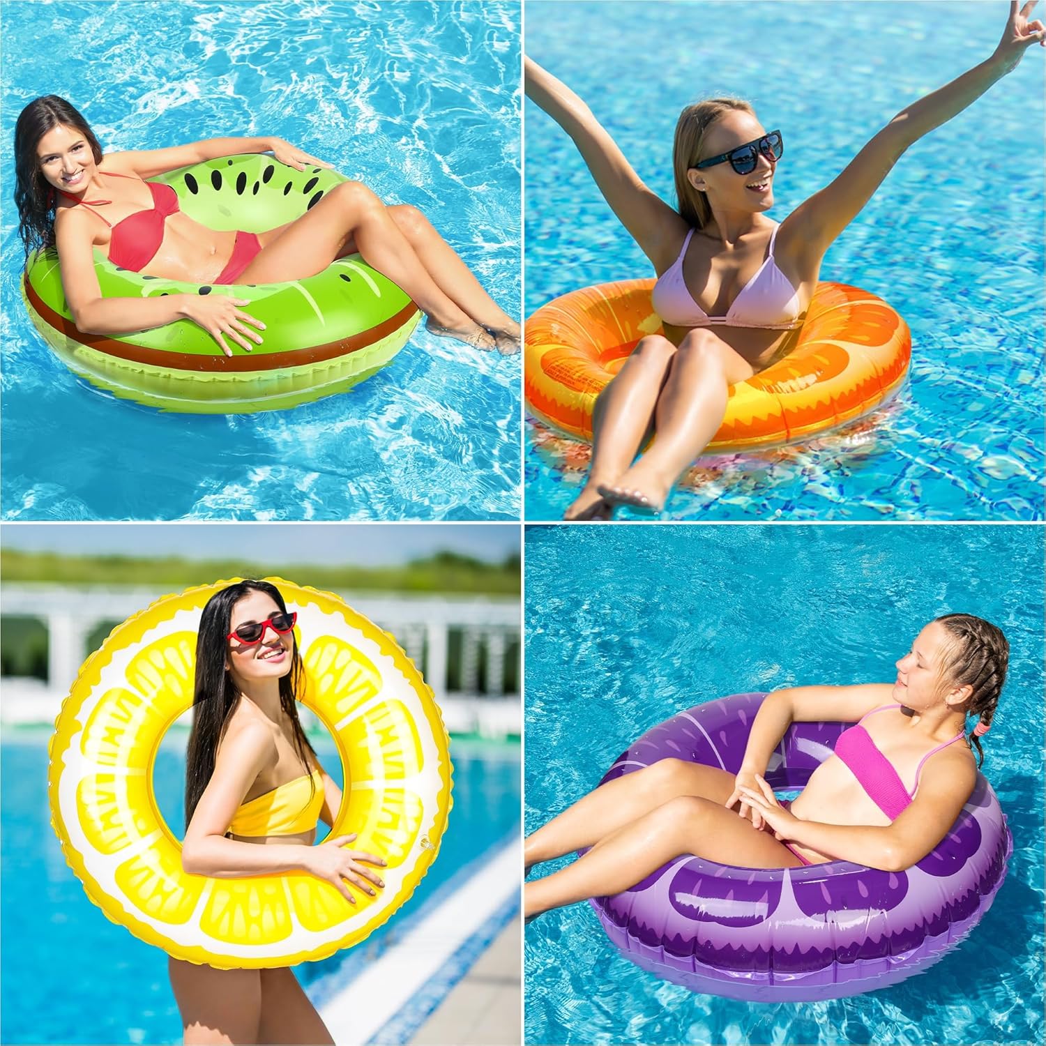 Zestaw 8 dmuchanych kół do pły – Pool Float Ring Inflatable recenzja i cena