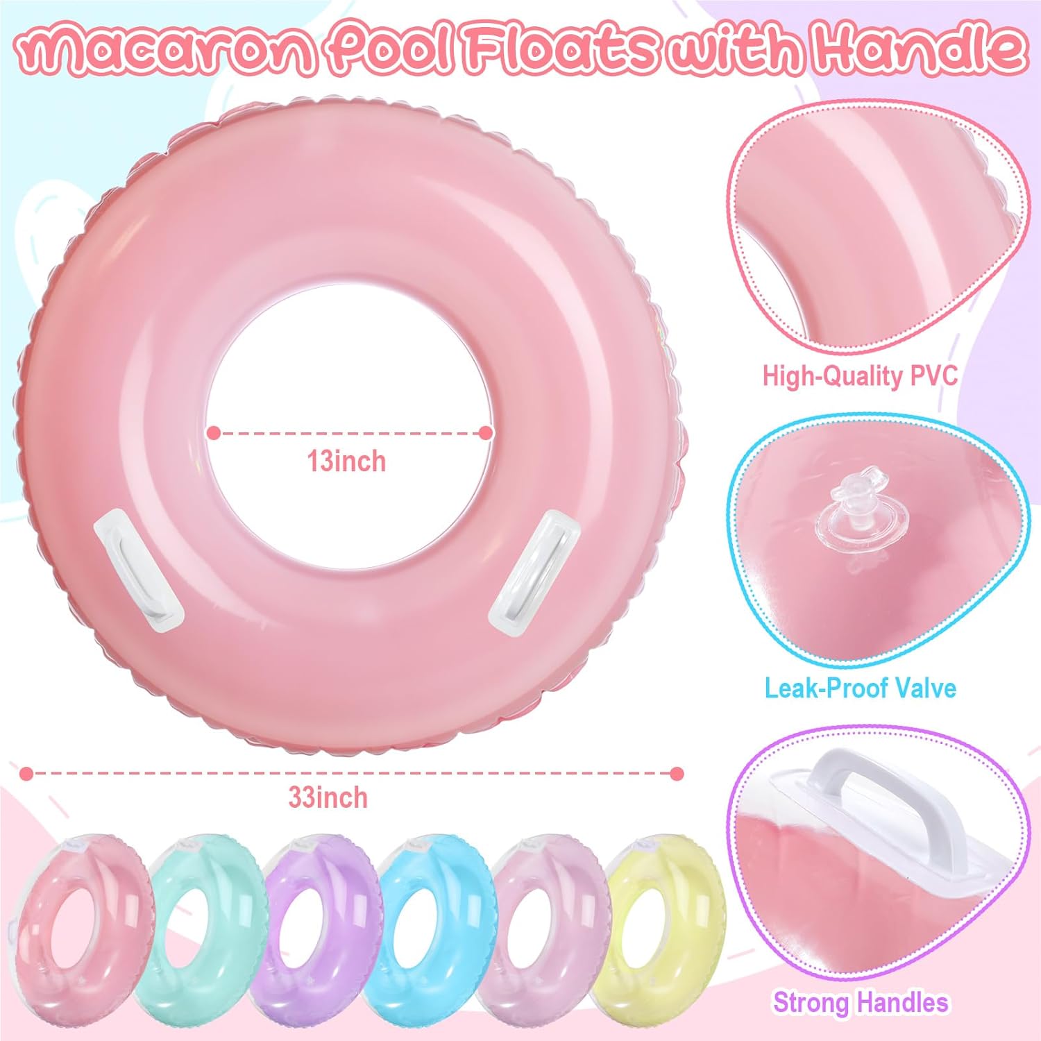 6 sztuk dmuchanych materacy do – Pool Float Ring Inflatable recenzja i cena