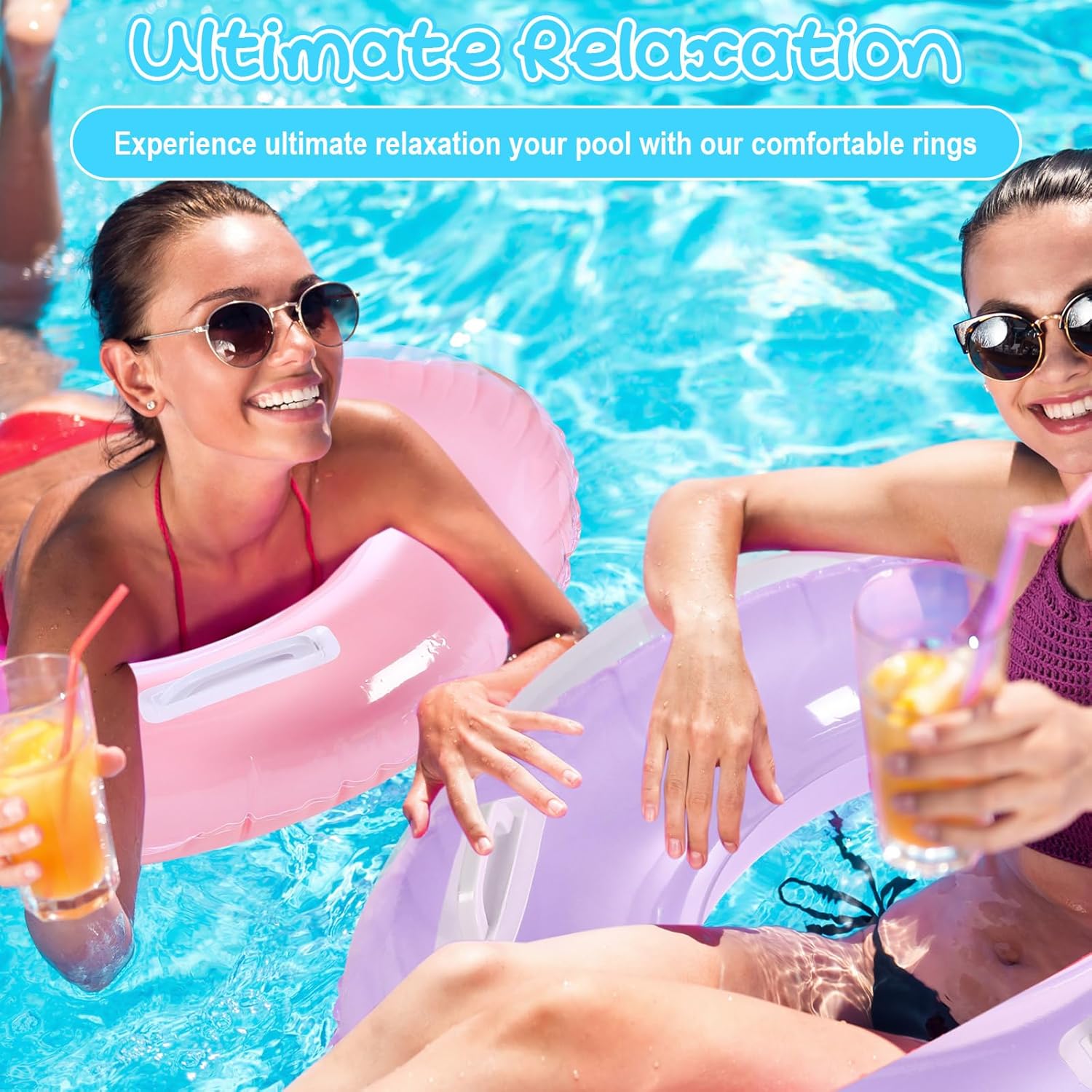 6 sztuk dmuchanych materacy do – Pool Float Ring Inflatable recenzja i cena