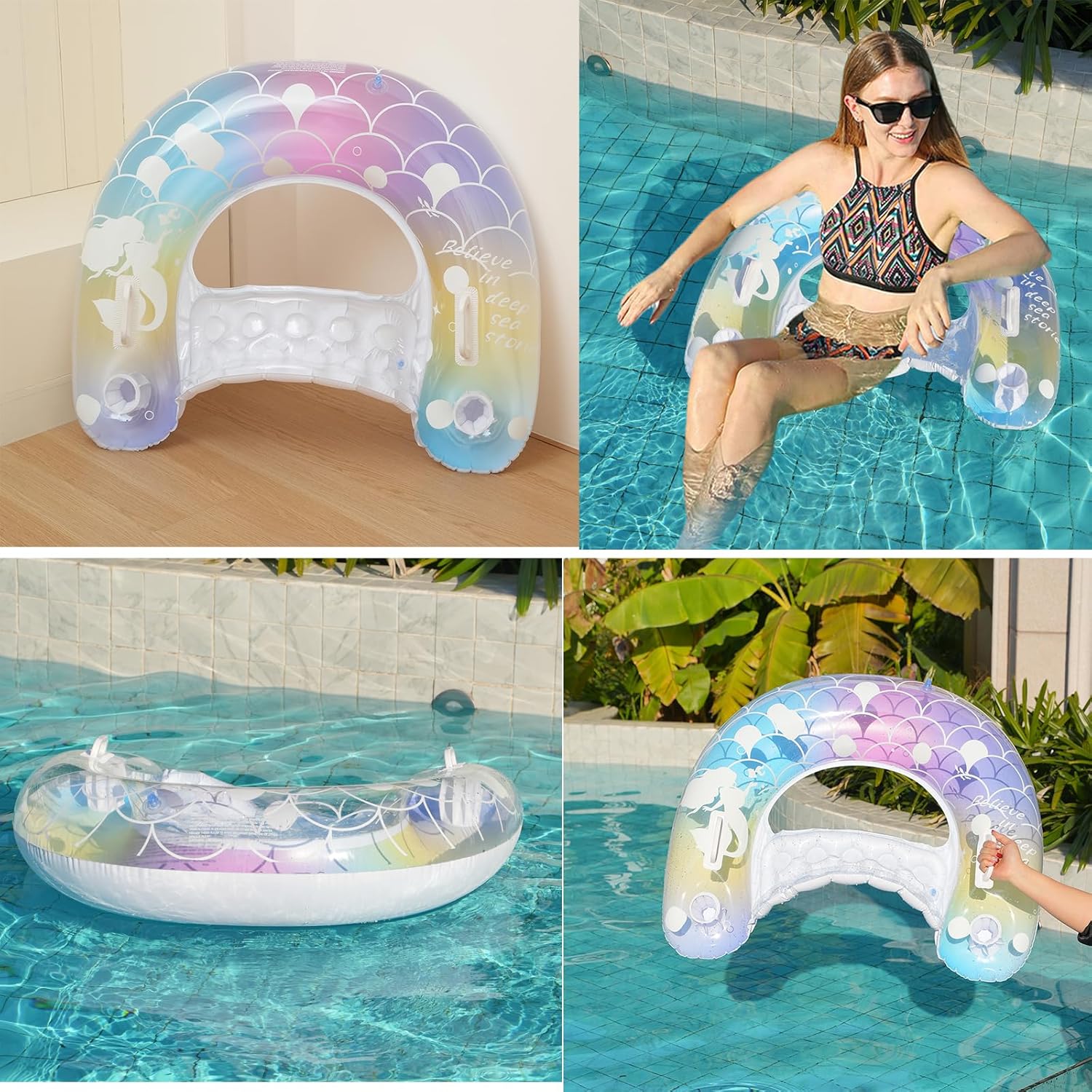 2 szt. dmuchanych materacy do  – Pool Float Ring Inflatable recenzja i cena