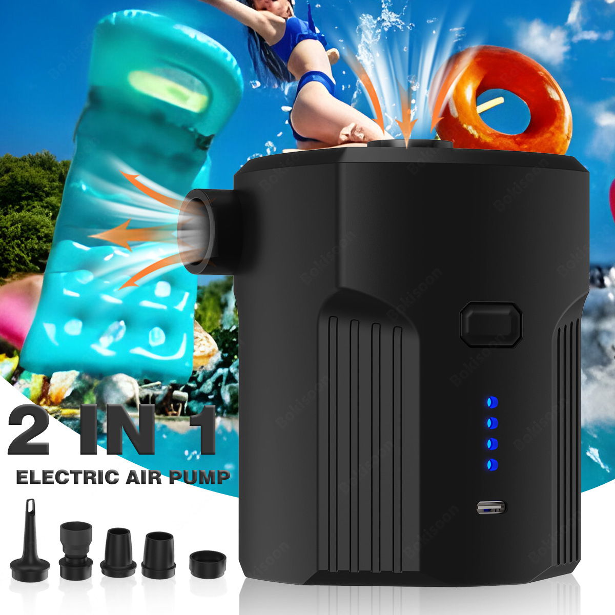 Przenośna elektryczna pompka d – Pool Lounger Inflatable recenzja i cena