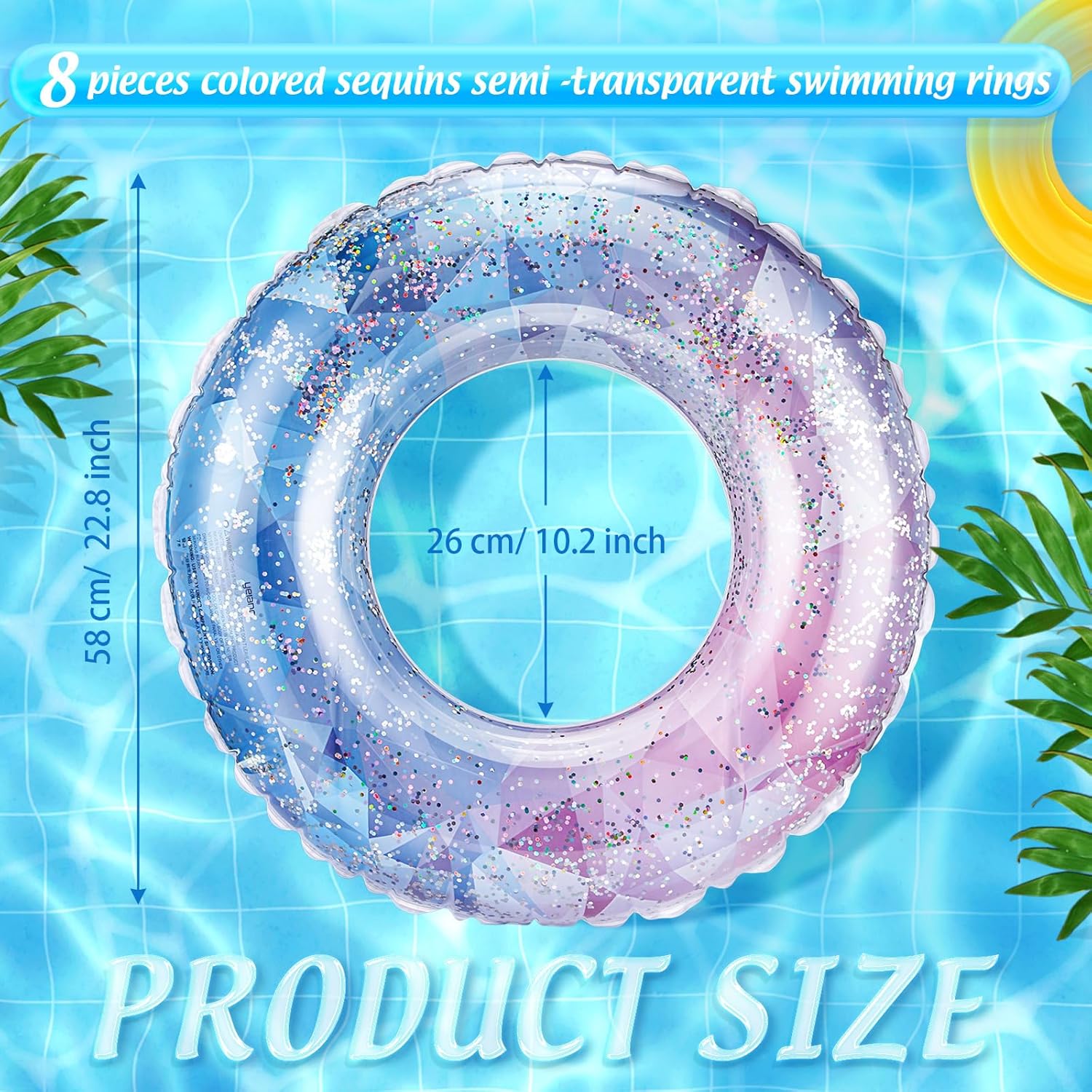 8 szt. dmuchanych materacy do  – Pool Float Ring Inflatable recenzja i cena